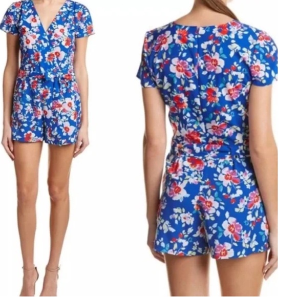 Yumi Kim Blue Love Potion Floral Paradise Romper, Size Small - Picture 1 of 7